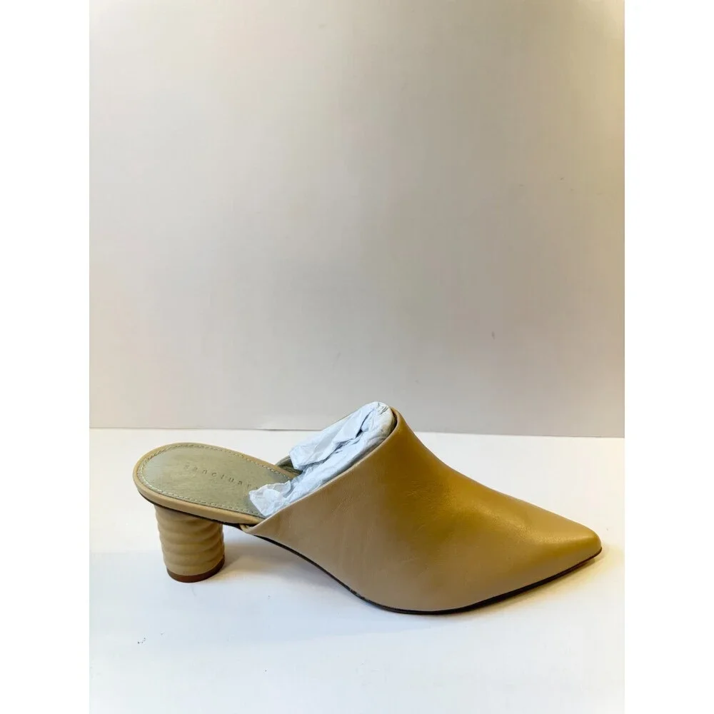 Santuary Womens Heels Tan Mule Block Heel US 11